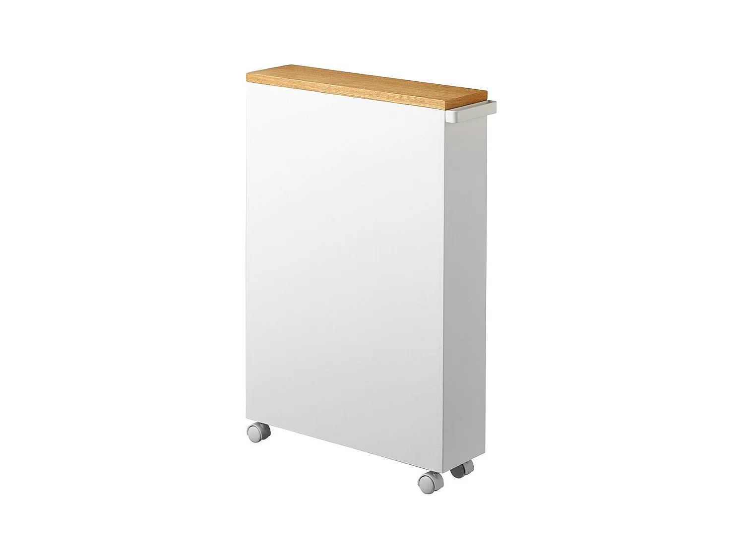 Estante de aseo con ruedas, metal y madera Slim