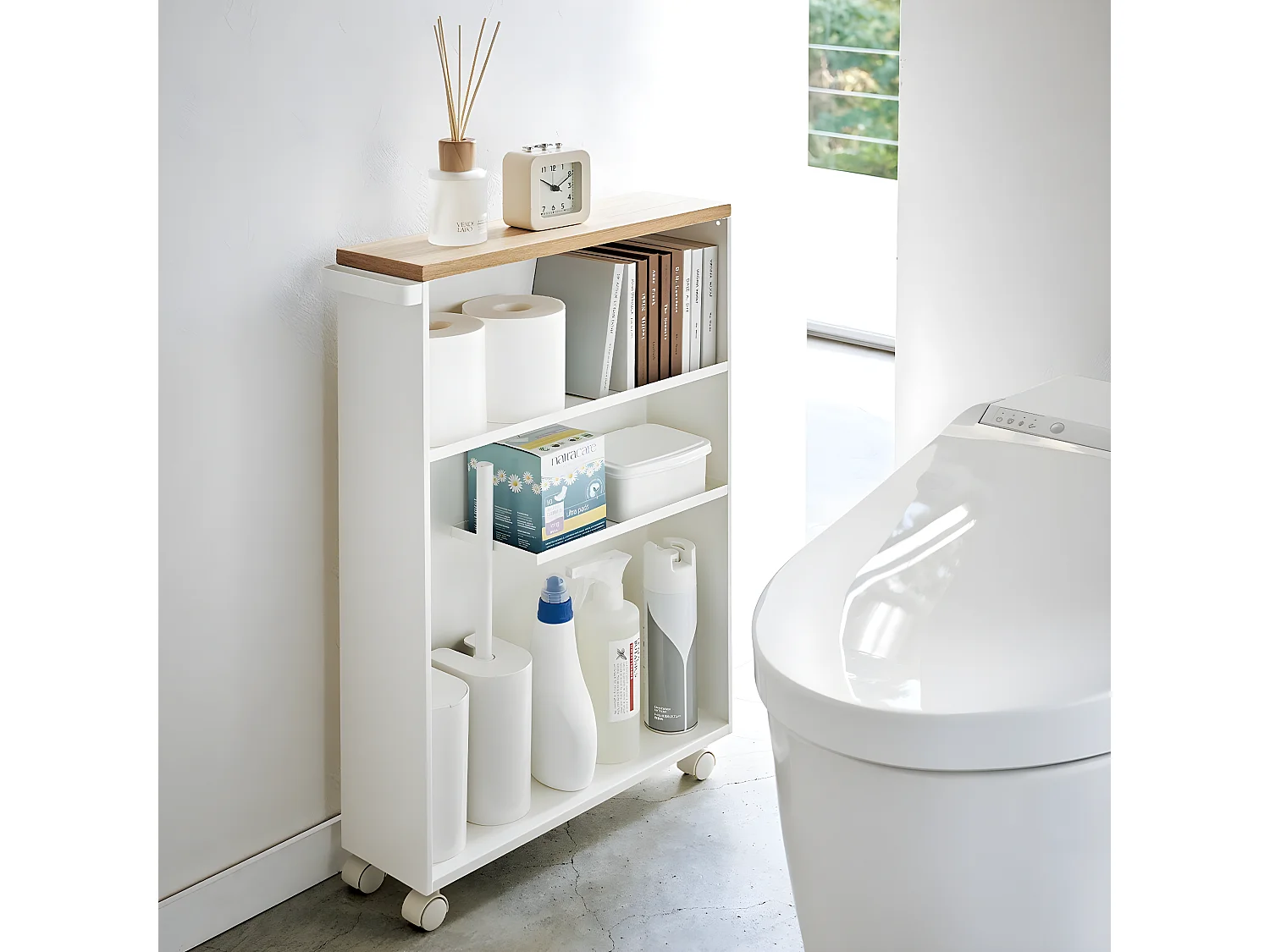 Chariot de toilette semi-fermé - L46 cm