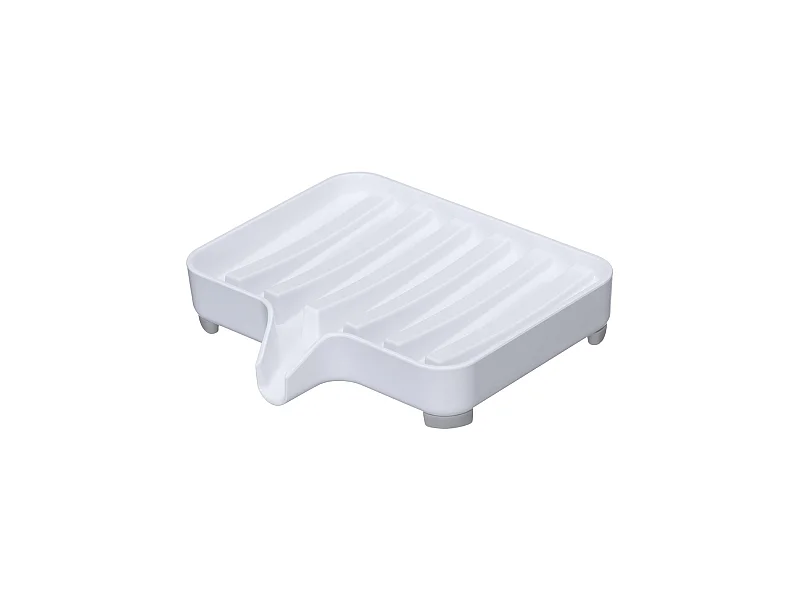 Porta sapone con scolo bianco - L11 cm