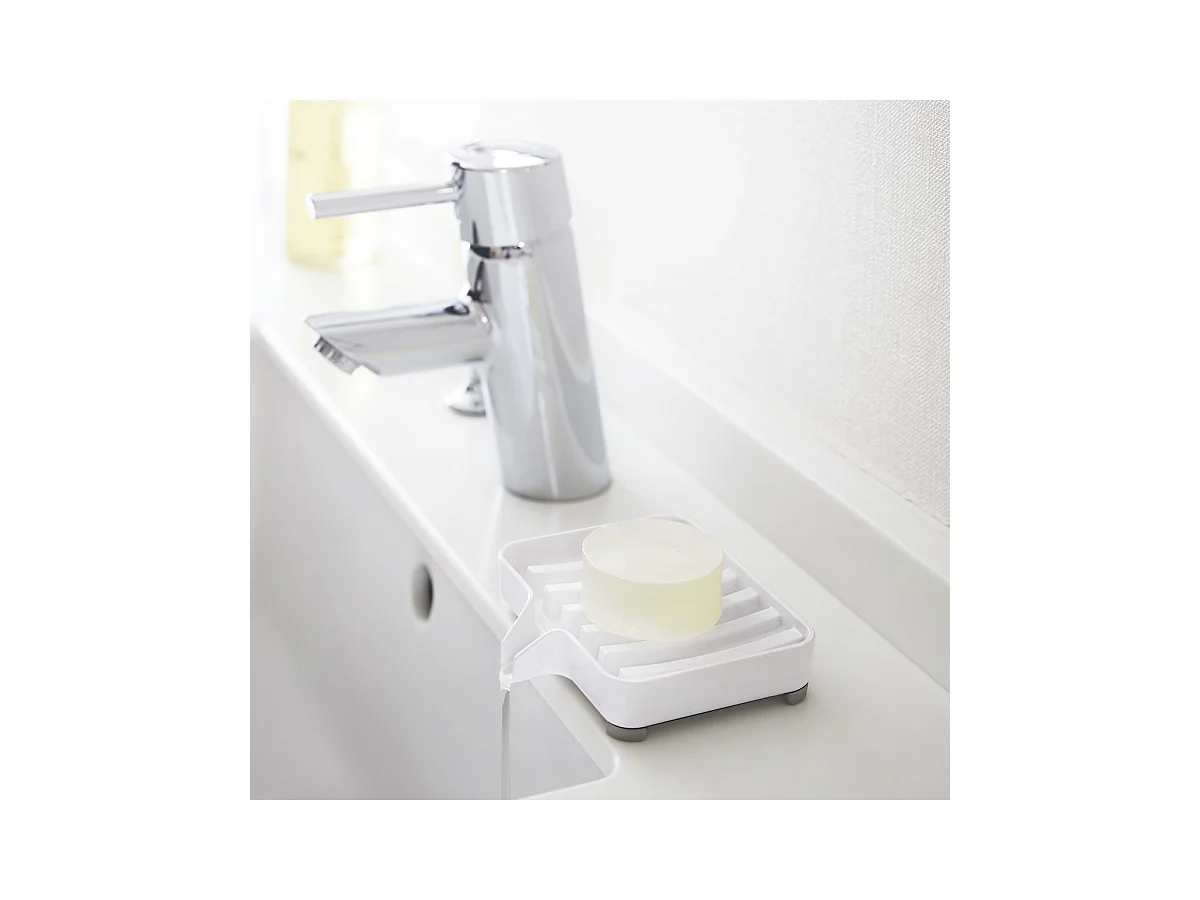 Porte savon avec bec verseur blanc - L11 cm