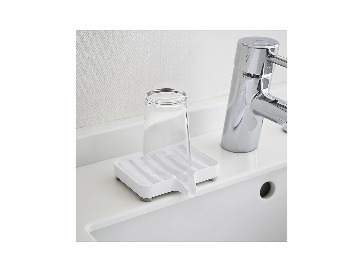 Porte savon avec bec verseur blanc - L11 cm