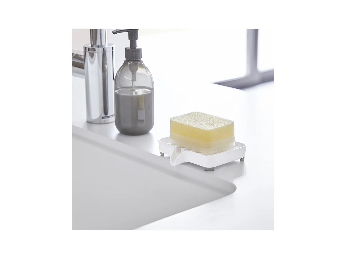 Porte savon avec bec verseur blanc - L11 cm