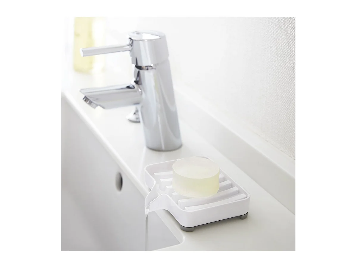 Porte savon avec bec verseur blanc - L11 cm