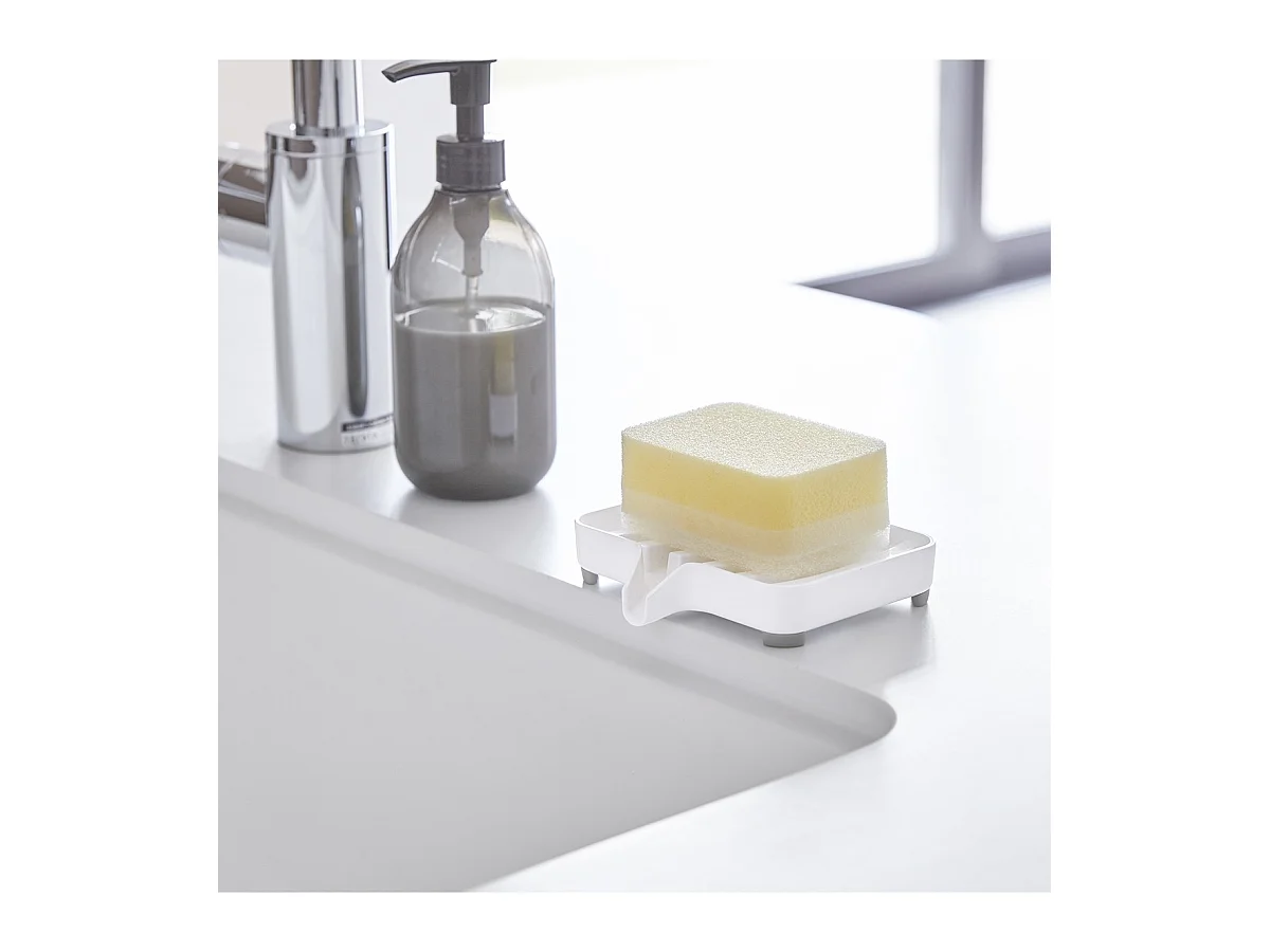 Porte savon avec bec verseur blanc - L11 cm