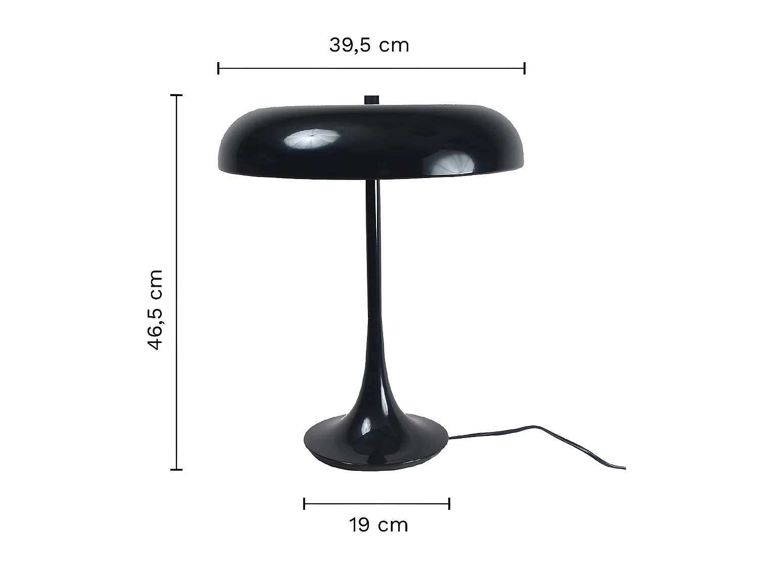 Lampe à poser MADISON - noir - TEMAHOME