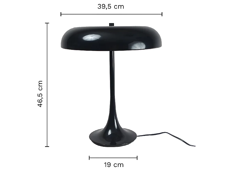 Lampe à poser MADISON - noir - TEMAHOME