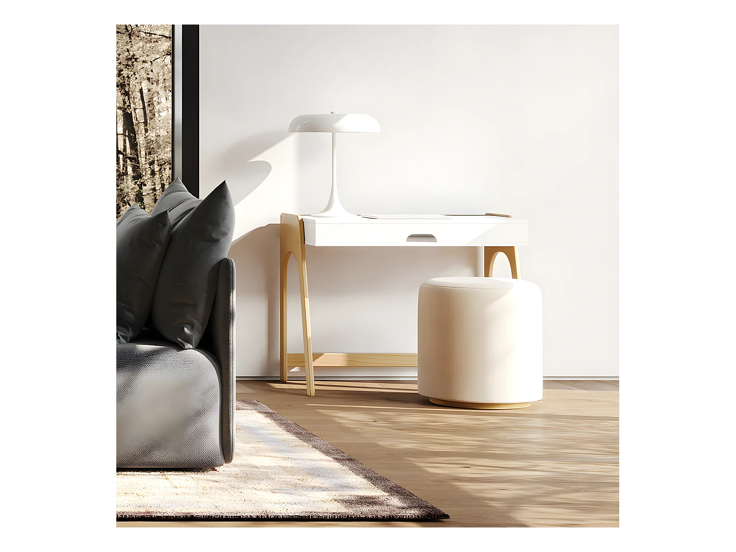 Lampe à poser MADISON - blanc - TEMAHOME