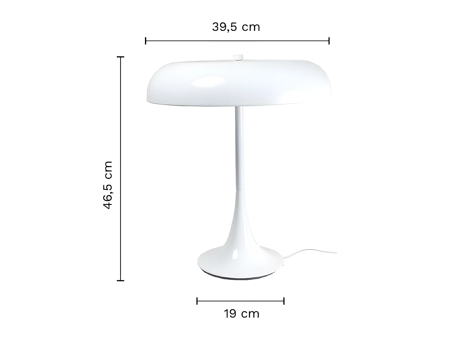 Lampe à poser MADISON - blanc - TEMAHOME