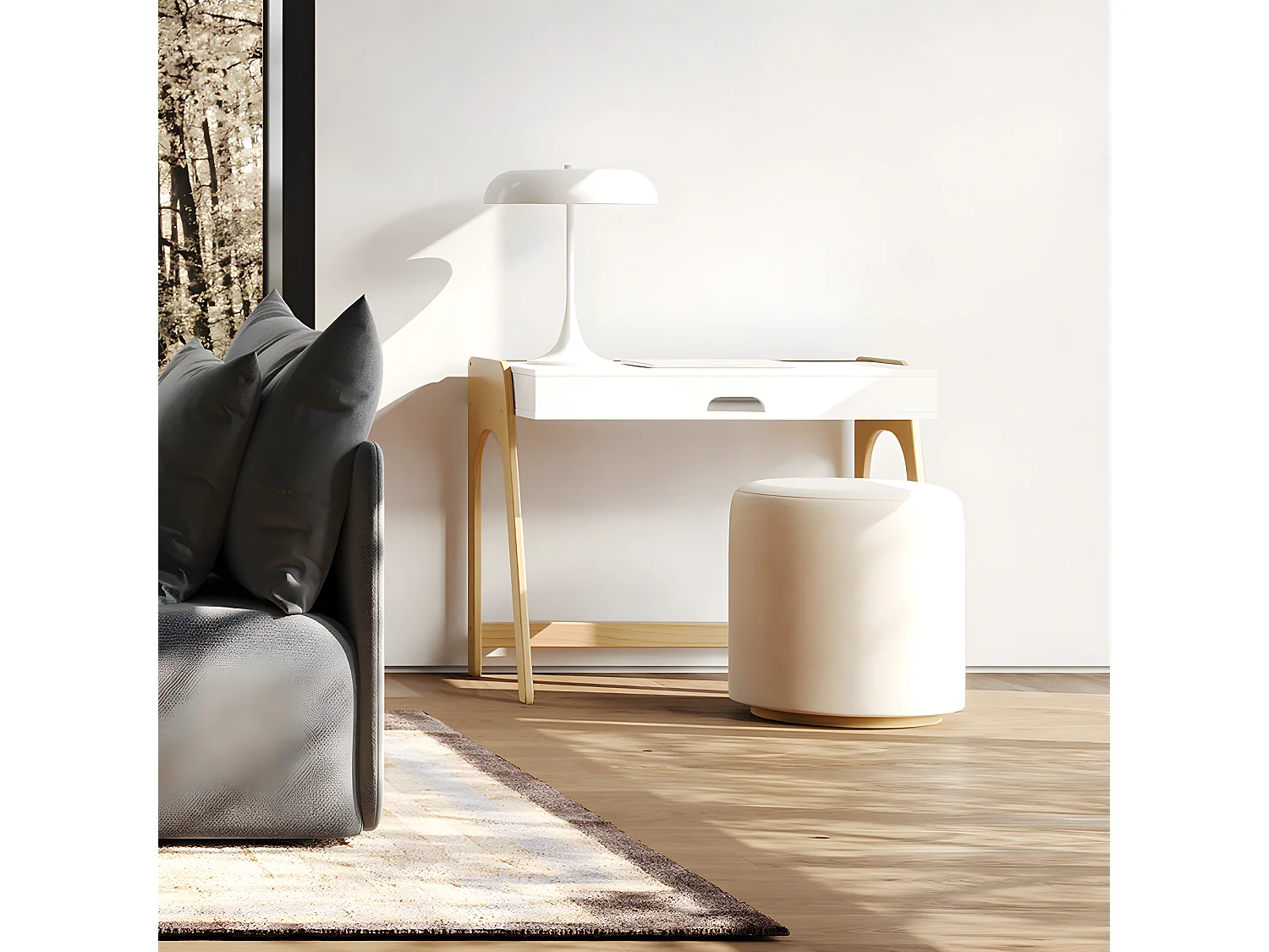 Lampe à poser MADISON - blanc - TEMAHOME