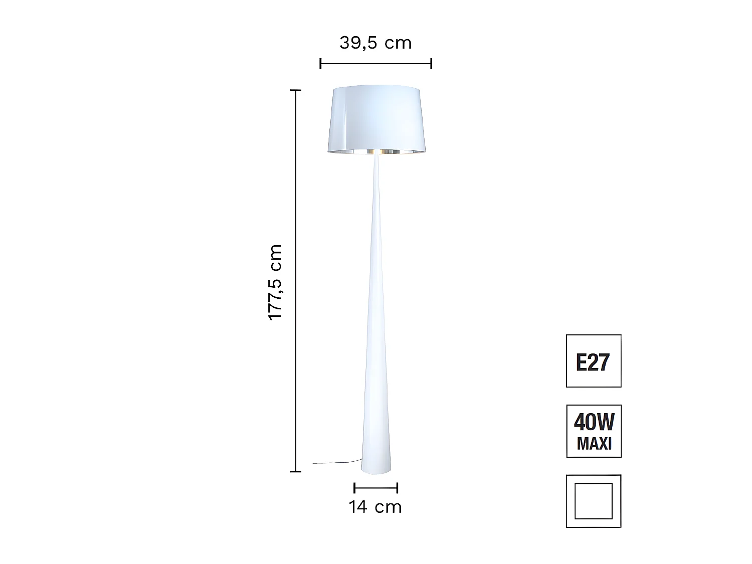 Lampadaire TOTEM LS - blanc - TEMAHOME