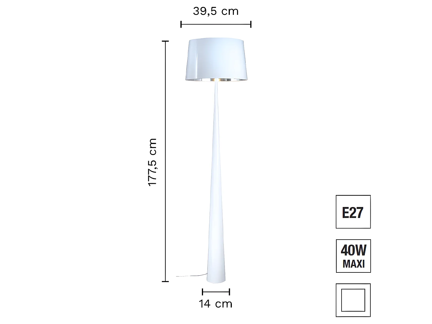 Lampadaire TOTEM LS - blanc - TEMAHOME