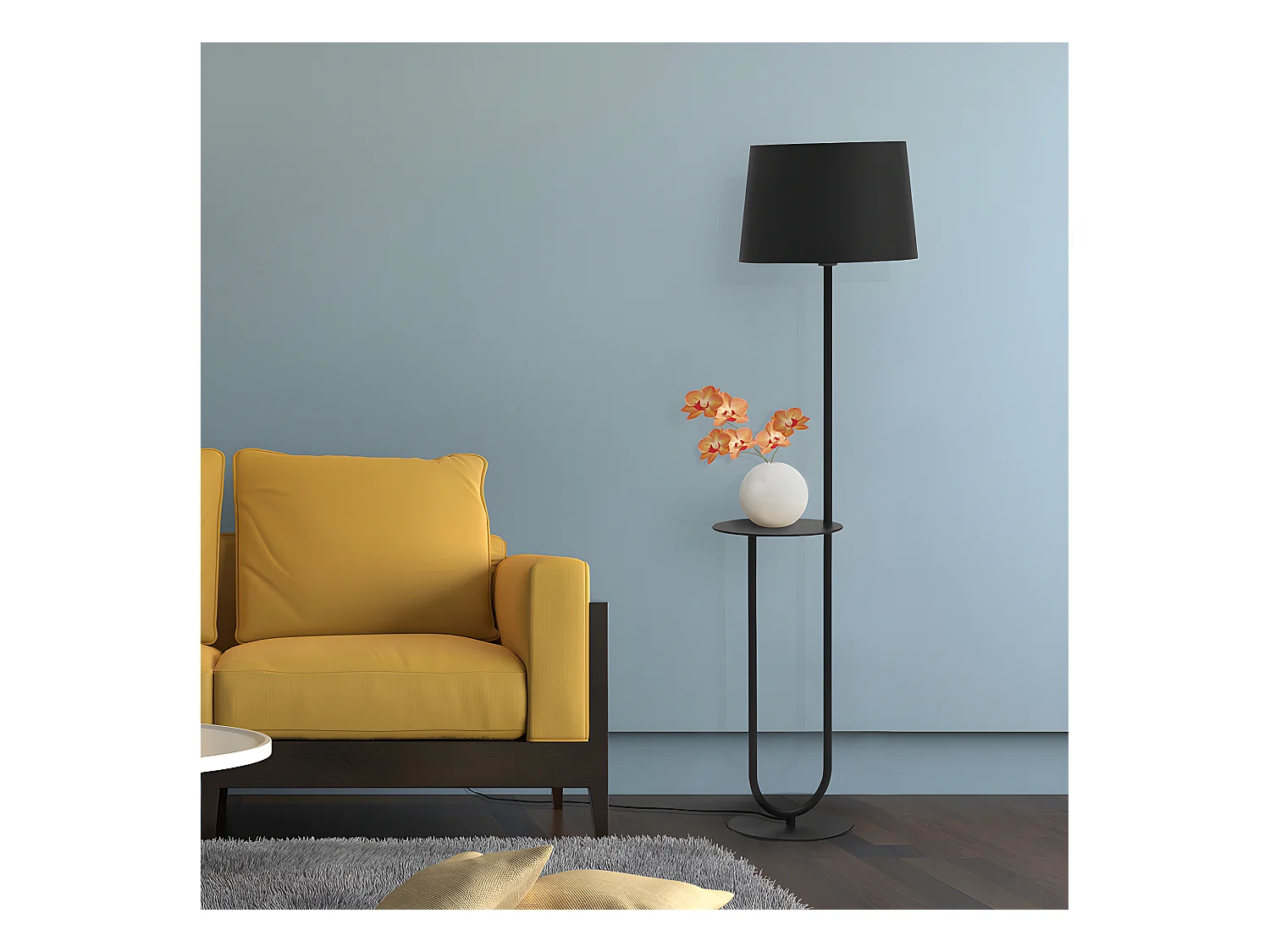 Lampadaire DUO - noir - TEMAHOME