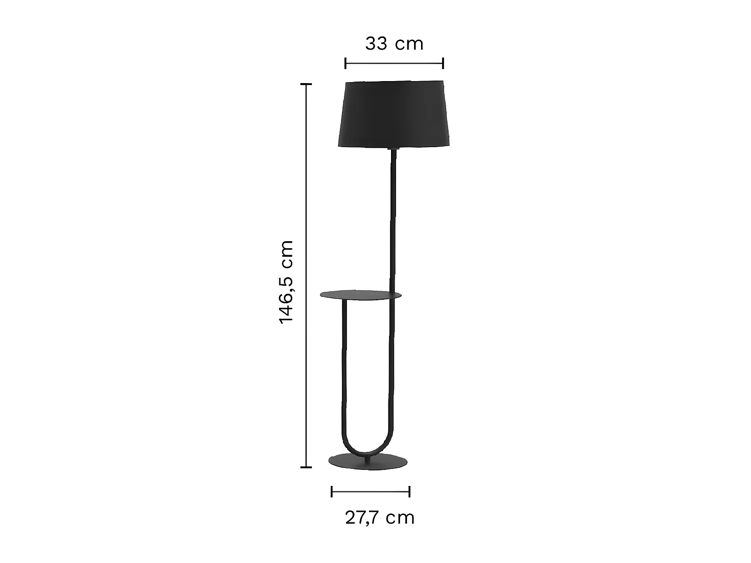 Lampadaire DUO - noir - TEMAHOME