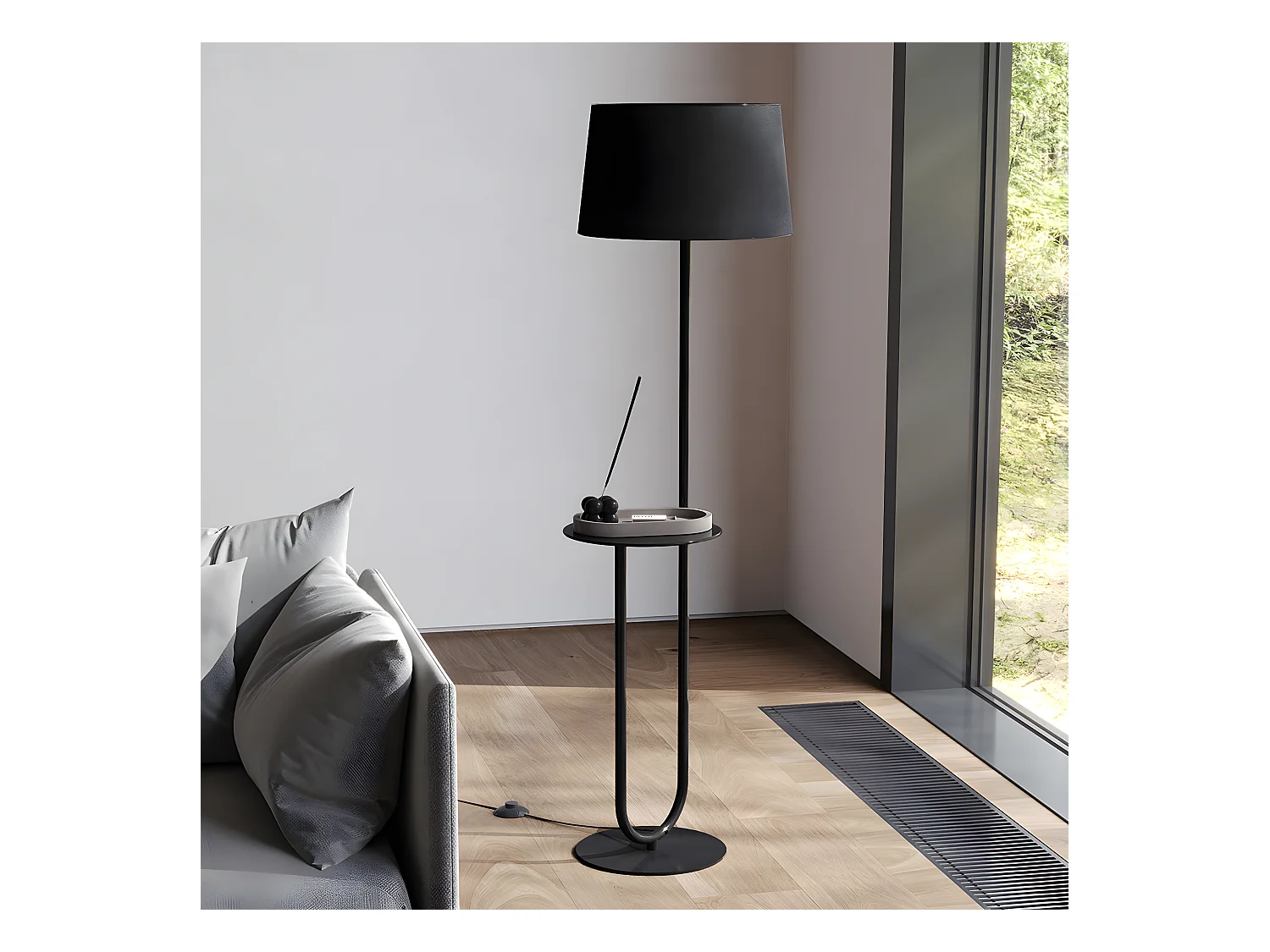 Lampadaire DUO - noir - TEMAHOME