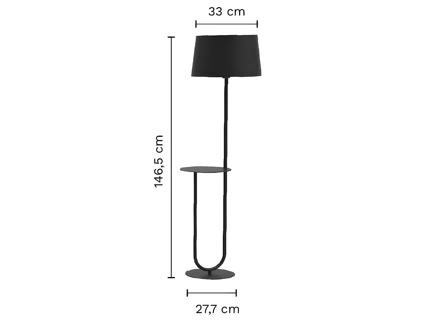 Lampadaire DUO - noir - TEMAHOME
