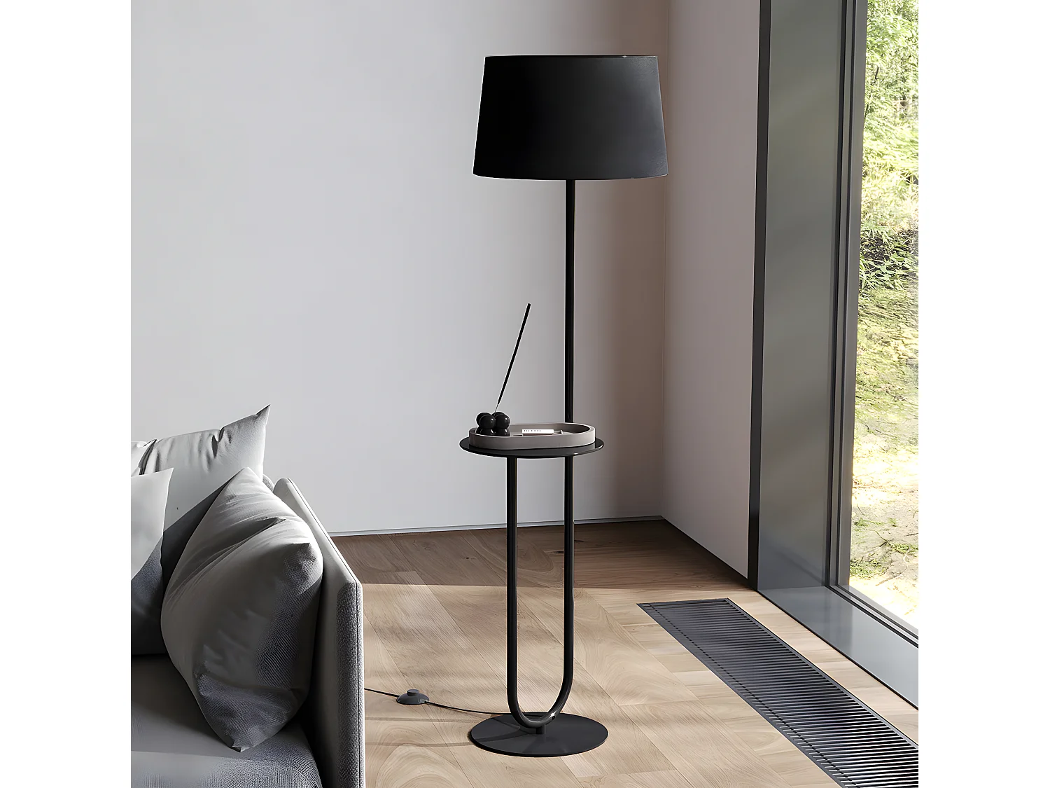 Lampadaire DUO - noir - TEMAHOME