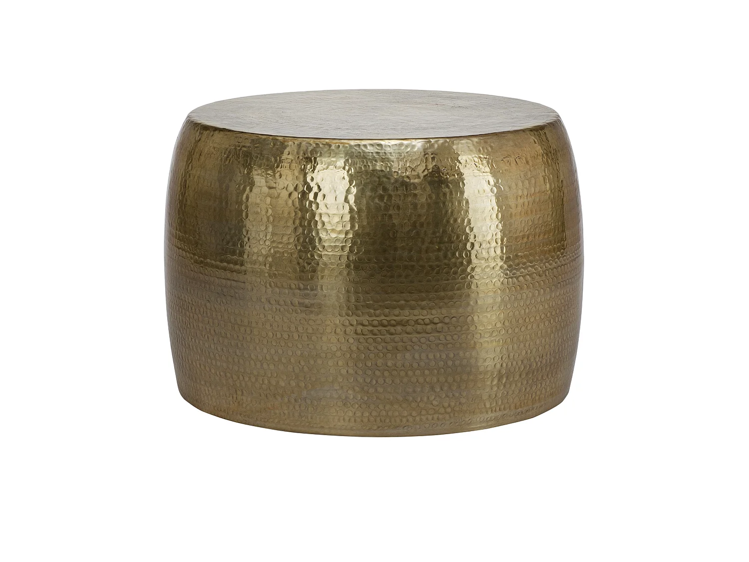 Mesa de centro martillada oriental aluminio Ø53 x 41cm oro WOMO-DESIGN
