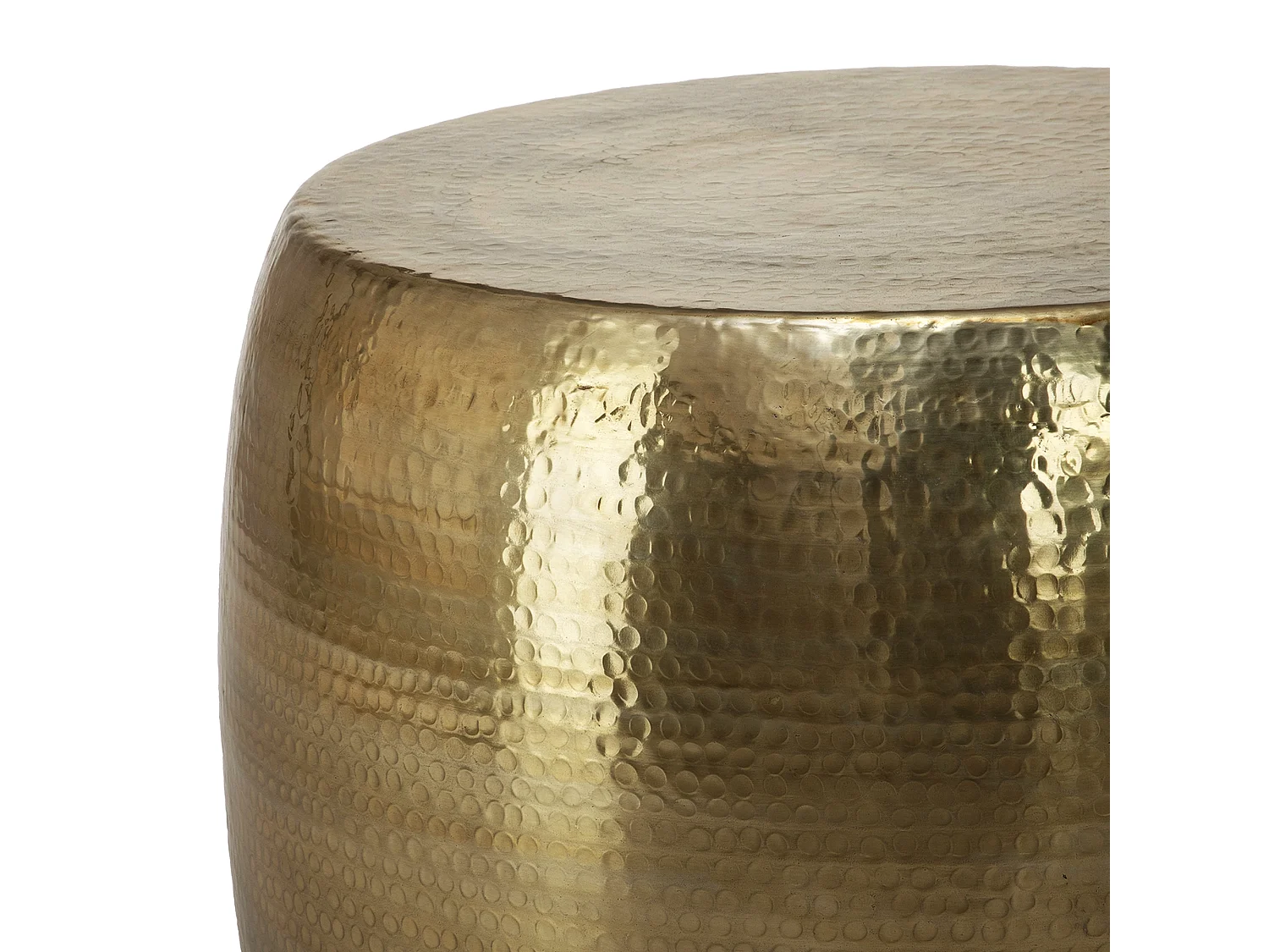 Mesa de centro martillada oriental aluminio Ø53 x 41cm oro WOMO-DESIGN