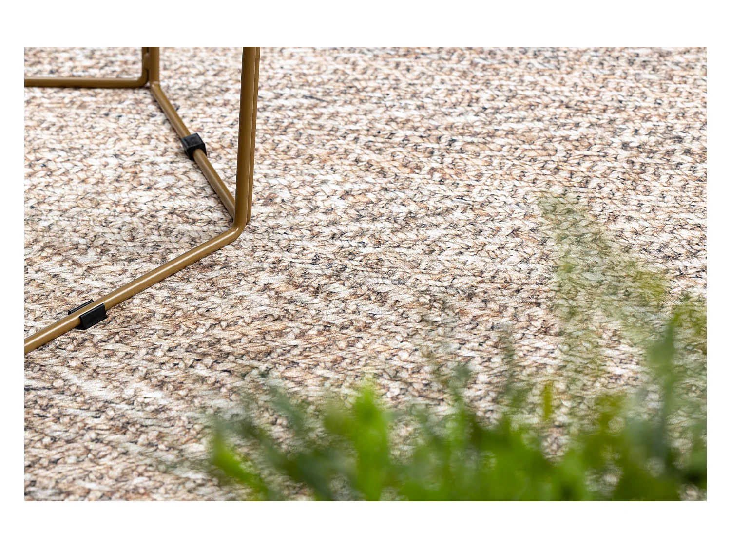 Tappeto lavabile ANDRE 1577 Spina di pesce antiscivolo - beige 160x220 cm