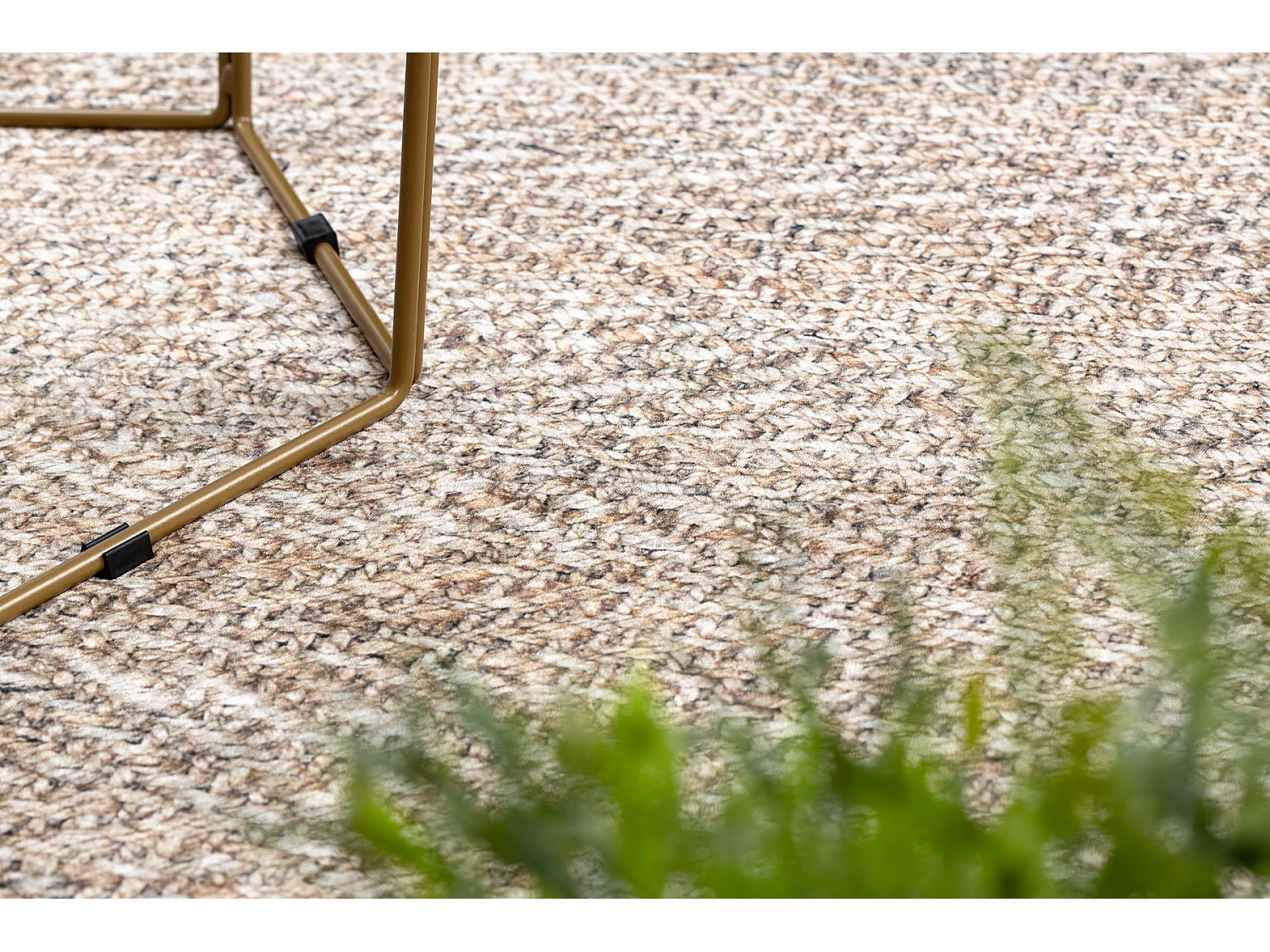 ANDRE 1577 wastapijt Chevron, visgraat antislip - beige 160x220 cm