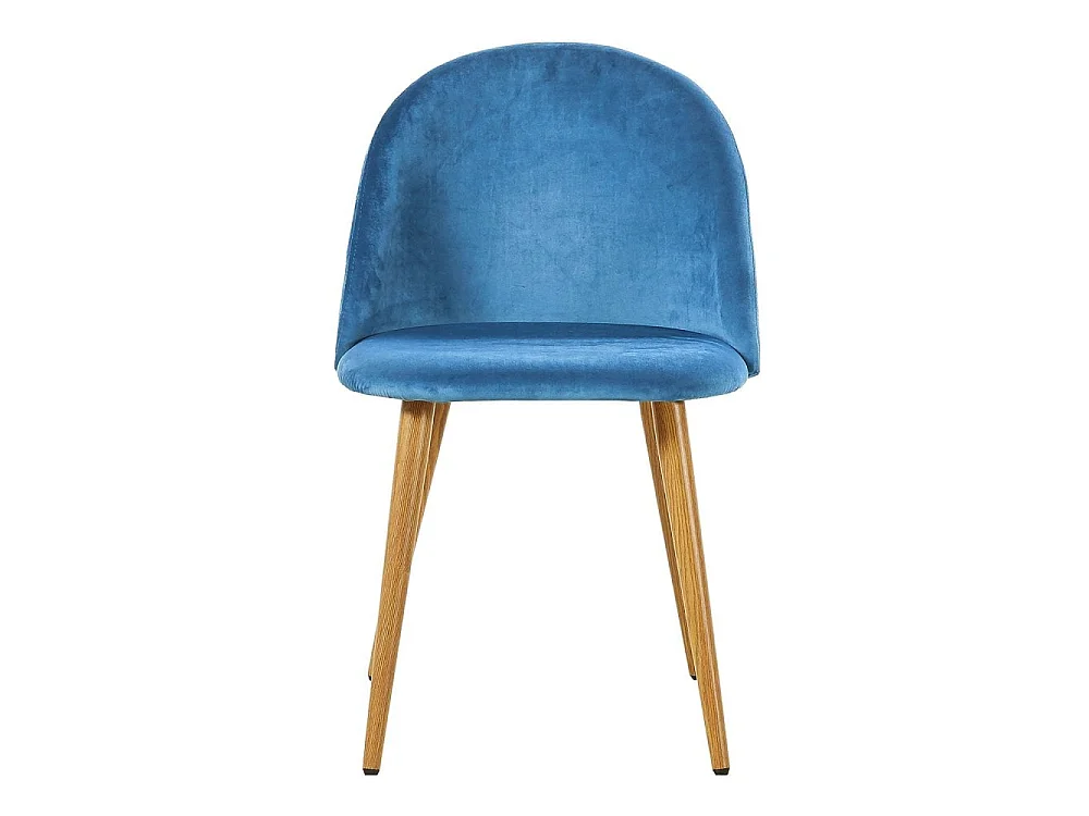 LUCIA - Chaise en Velours - Inspiration Scandinave - Bleu
