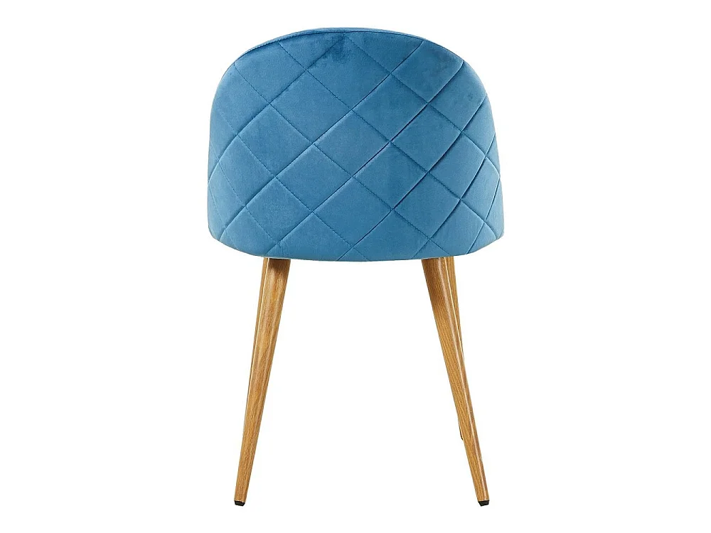 LUCIA - Chaise en Velours - Inspiration Scandinave - Bleu