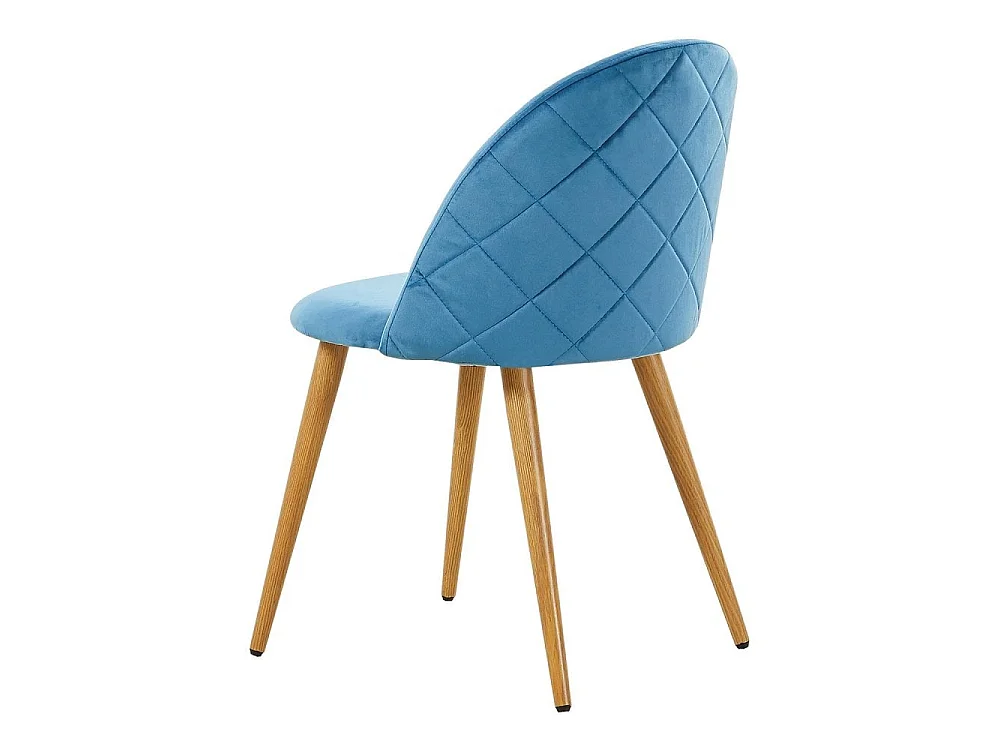 LUCIA - Chaise en Velours - Inspiration Scandinave - Bleu
