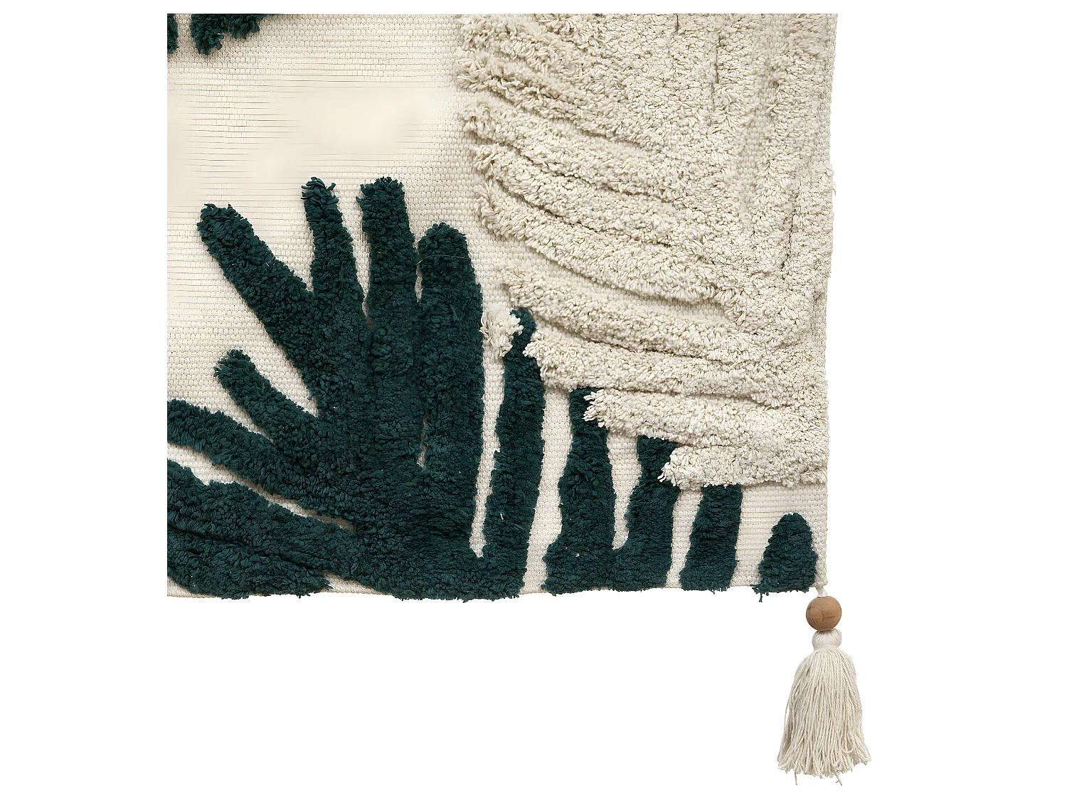 Tapis décoratif en Coton motifs tuftés 90 x 150 cm