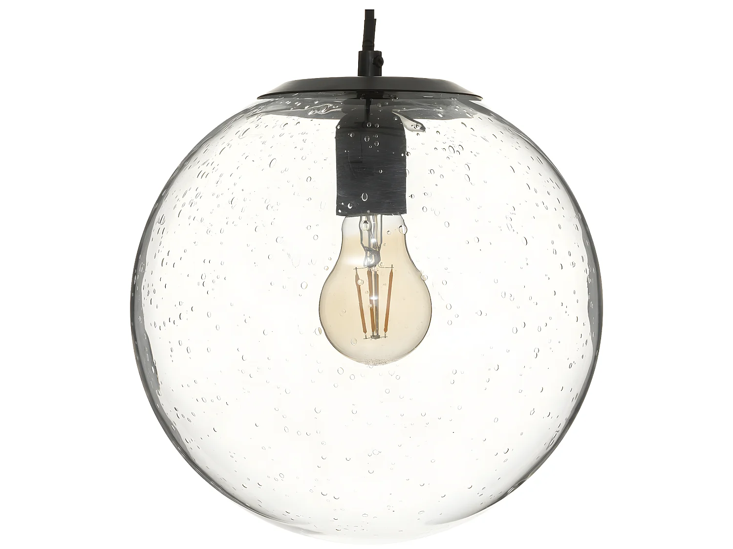 Luminaire  Suspension en métal et verre D 25 cm
