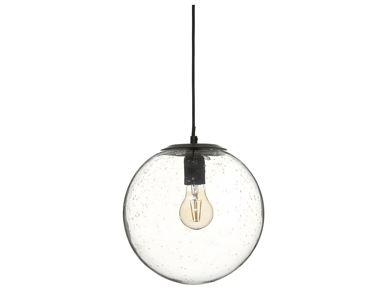 Luminaire  Suspension en métal et verre D 25 cm