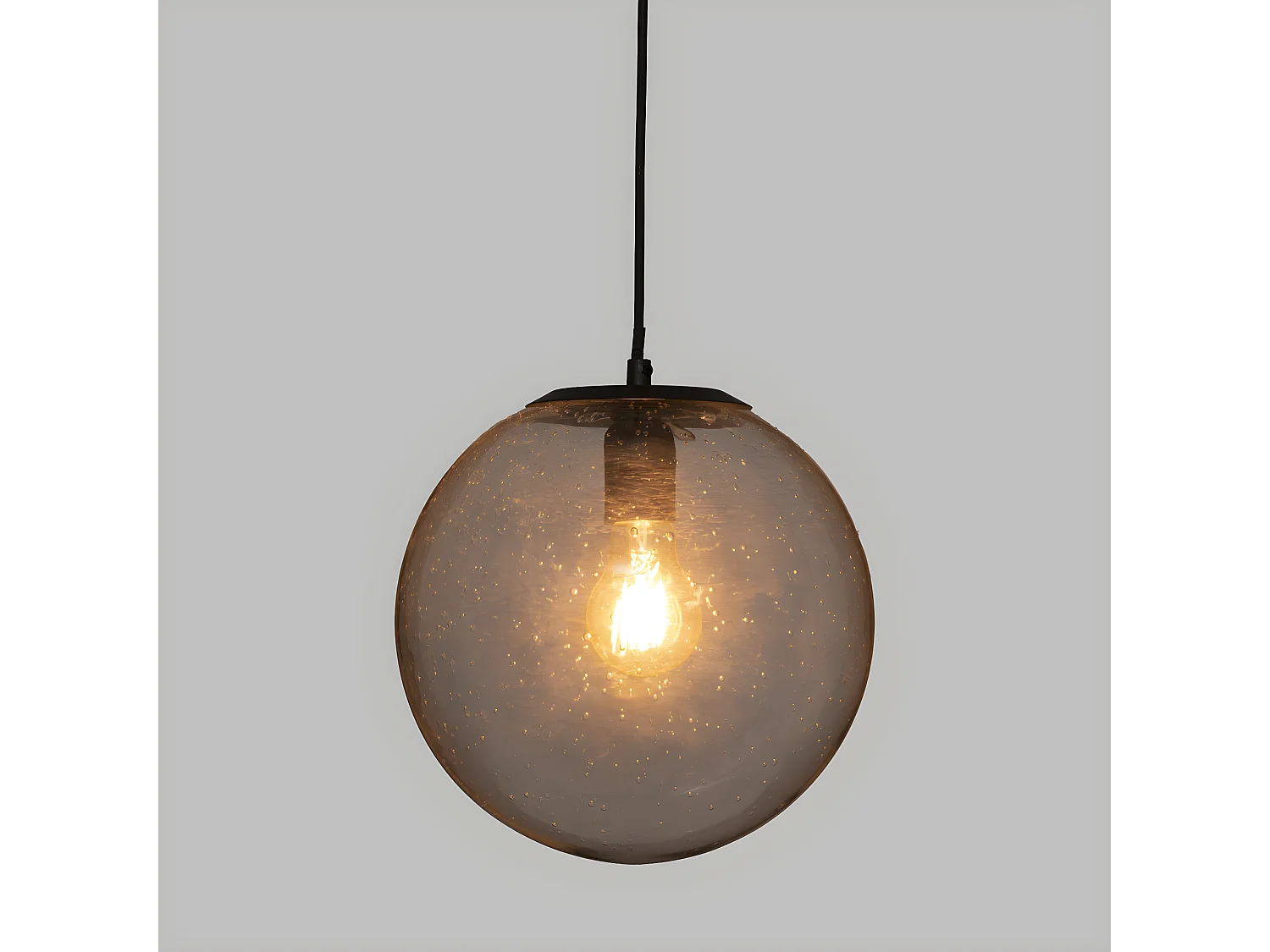 Luminaire  Suspension en métal et verre D 25 cm