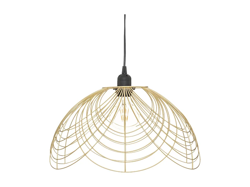 Luminaire Suspension en métal doré D 38 cm