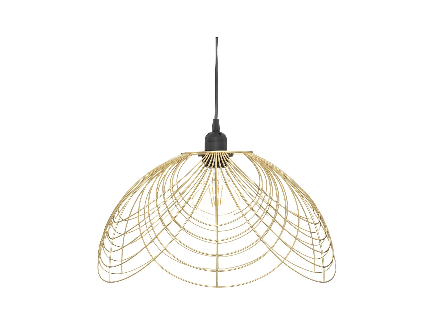 Luminaire Suspension en métal doré D 38 cm