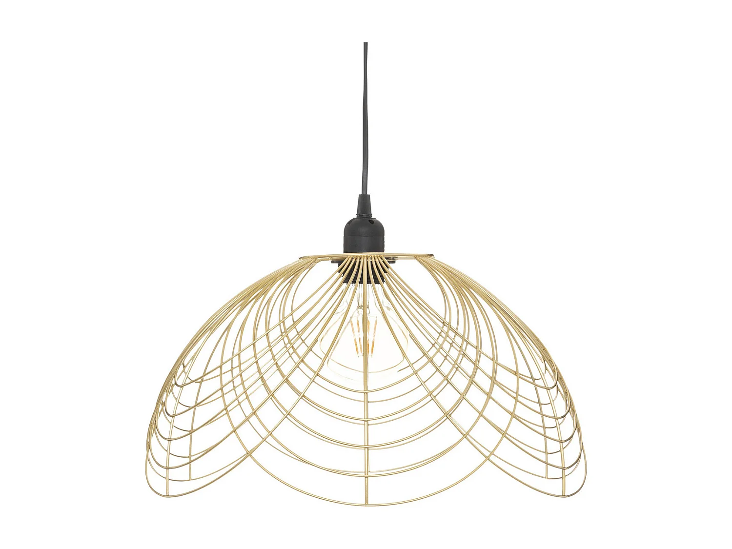 Luminaire Suspension en métal doré D 38 cm