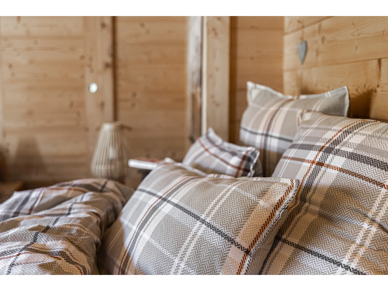 Housse de couette flanelle 240 x 220 cm Felix retro