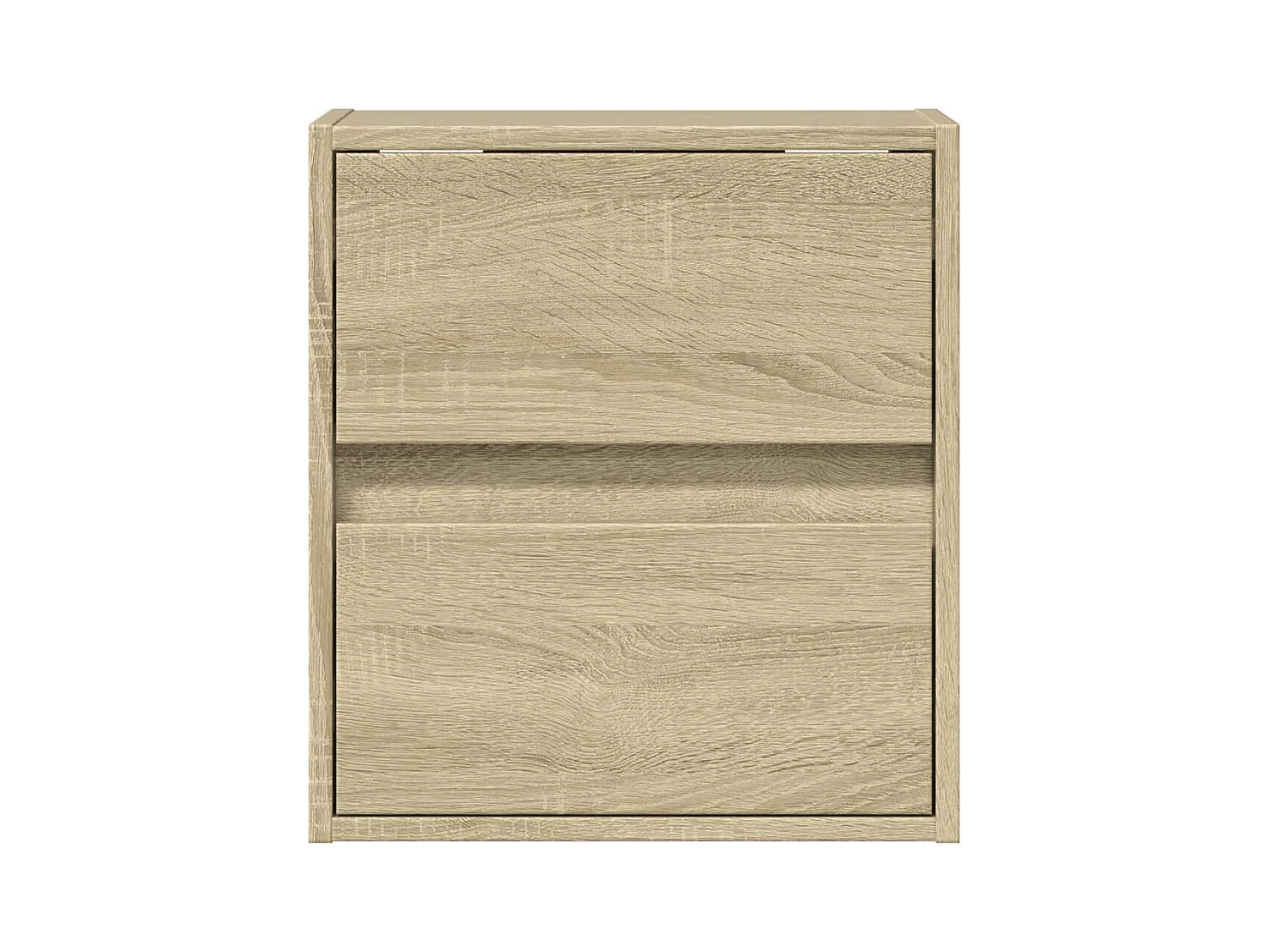 Mesitas de noche | Mesilla de noche de pared con luces LED 2 unidades roble Sonoma