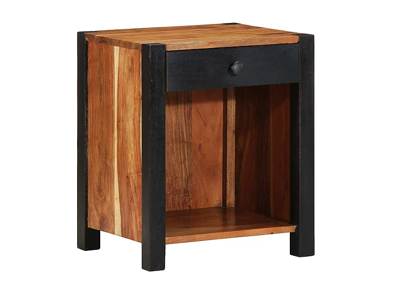 Mesita de Noche | Armario de Noche 2 uds con cajón Marrón 40x35x50 cm