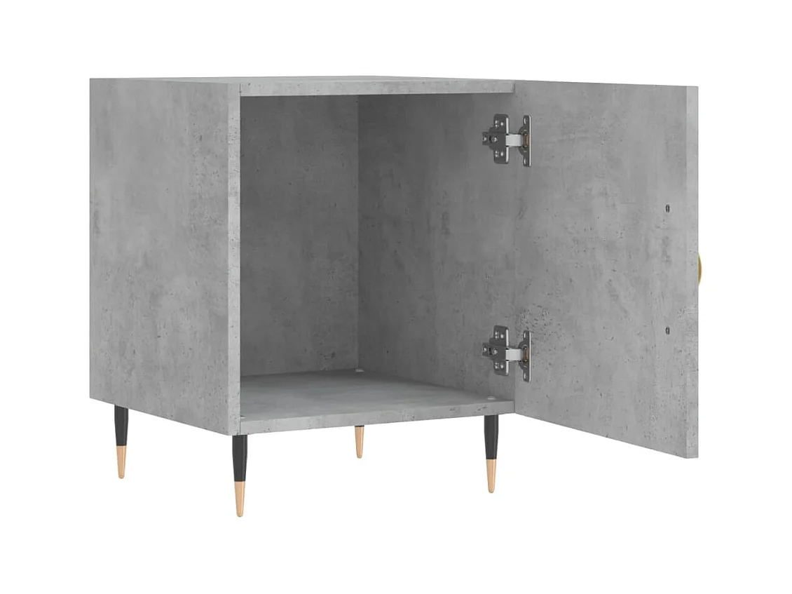 Mesitas de noche | Mesilla de noche 2 uds madera ingeniería gris hormigón 40x40x50 cm