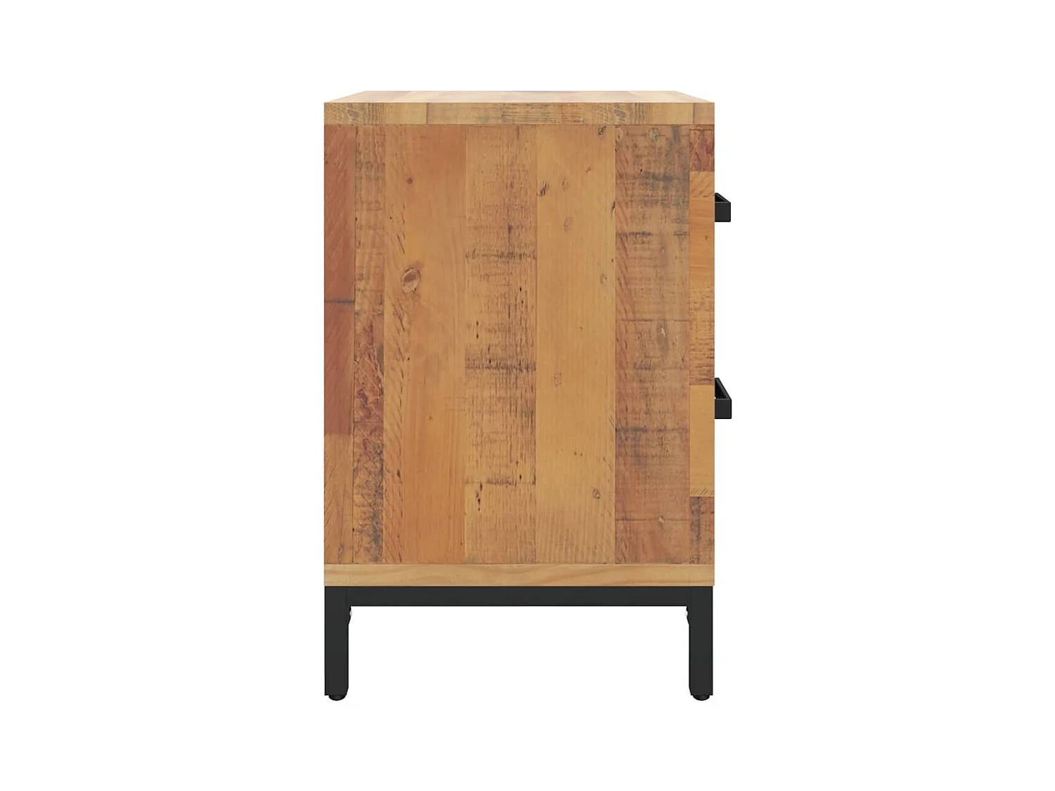 Mesita de noche | Mesilla de noche madera maciza de pino marrón 36x30x45 cm