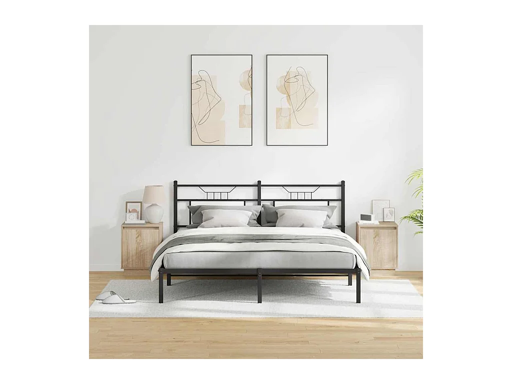 Mesita de Noche | Armario de Noche 2 uds Roble Sonoma 39x34.5x50 cm