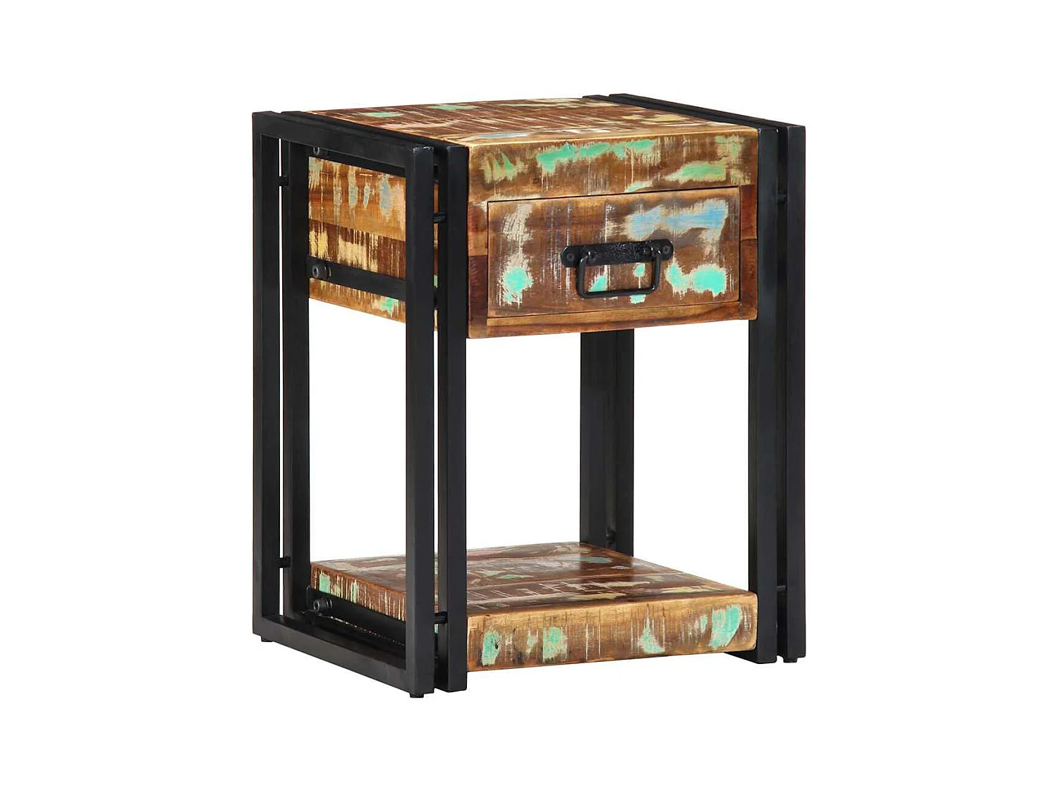 Mesita de Noche | Armario de Noche | Mesilla de noche con cajón Multicolor 40x35x50 cm