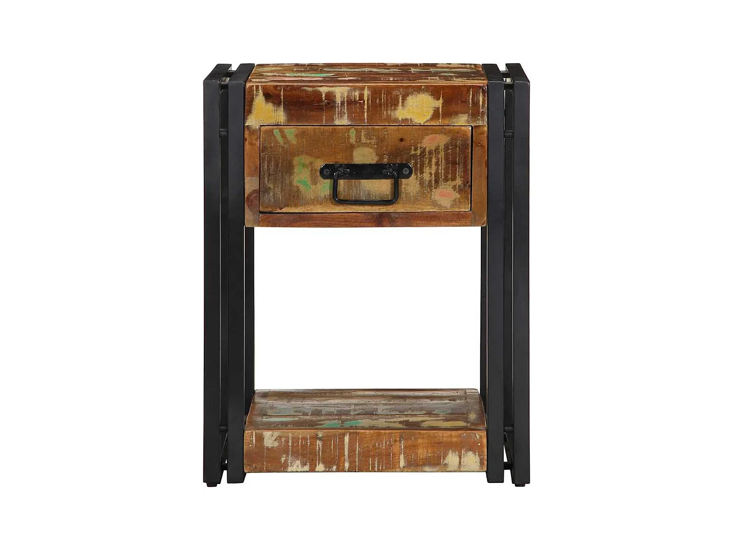 Mesita de Noche | Armario de Noche | Mesilla de noche con cajón Multicolor 40x35x50 cm