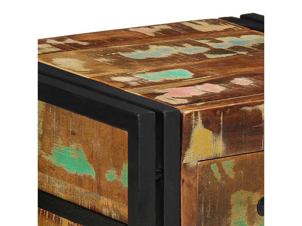 Nachttisch-Beistelltisch Mehrfarbig 40 x 35 x 50 cm Massives Altholz SHL17365