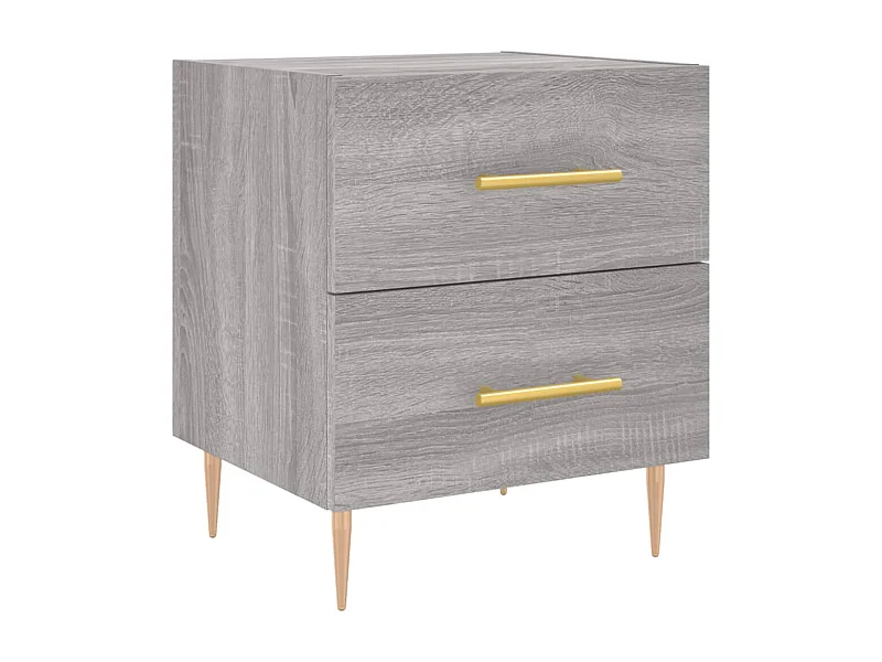 Table de chevet-Table de nuit pour Chambre sonoma gris 40x35x47,5 cm bois d’ingénierie