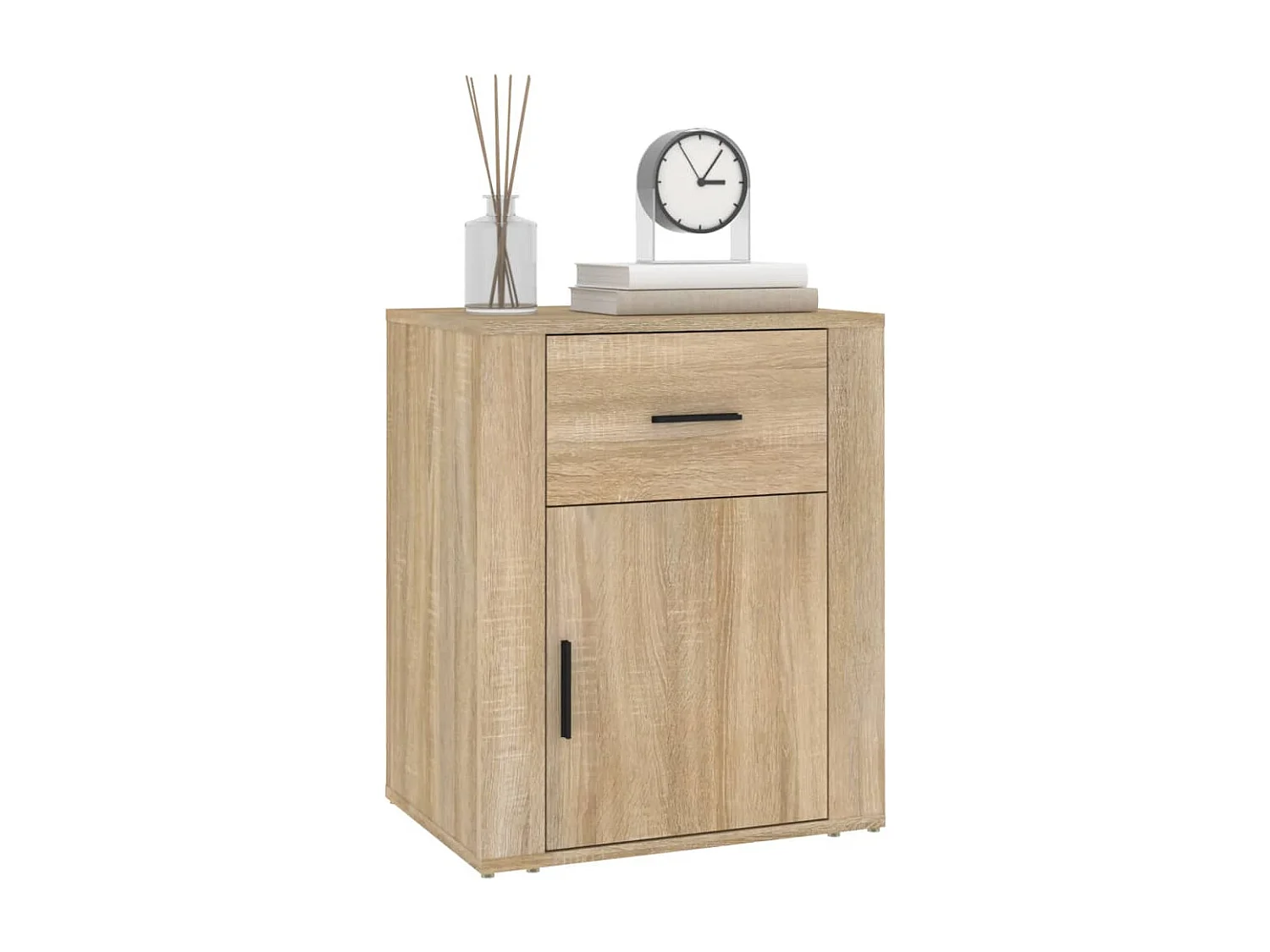 Mesita de noche | Mesilla de noche madera contrachapada roble sonoma 50x36x60 cm