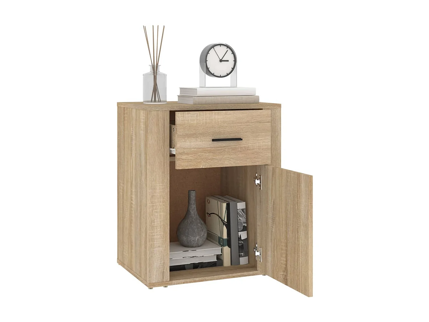 Nachttisch-Beistelltisch Sonoma-Eiche 50x36x60 cm Holzwerkstoff SHL64008