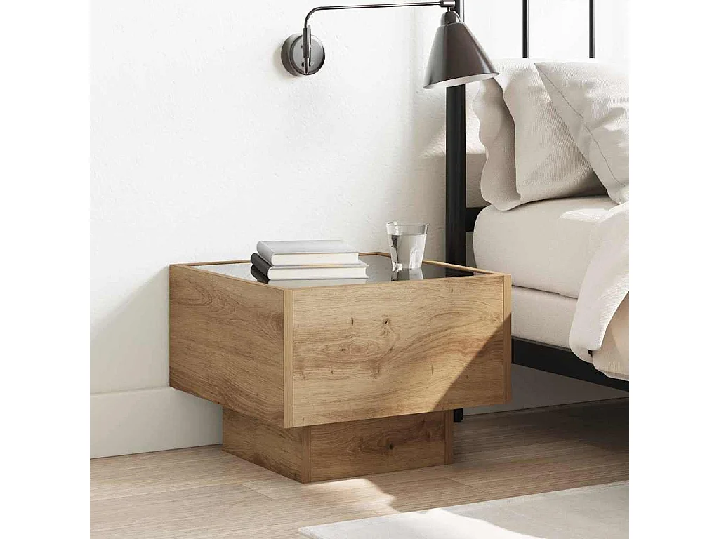 Mueble de almacenaje | Cabinete de Noche | Mesa auxiliar Roble artisan 40x40x30 cm