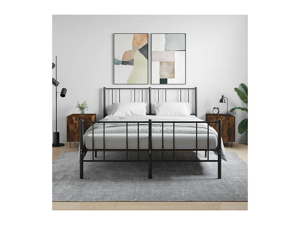 Mesa de Cabeceira Moderna 2 peças 40x40x50cm derivado madeira carvalho fumado