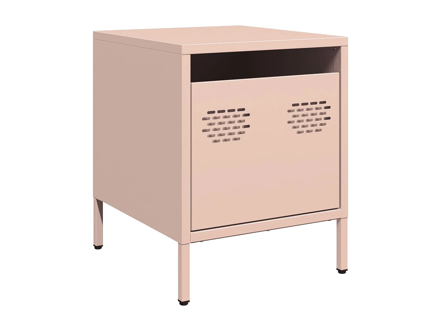 Nachttisch 2er Set-Beistelltisch-Nachttischkommode Rosa 35x39x43,5 cm Stahl SHL59268