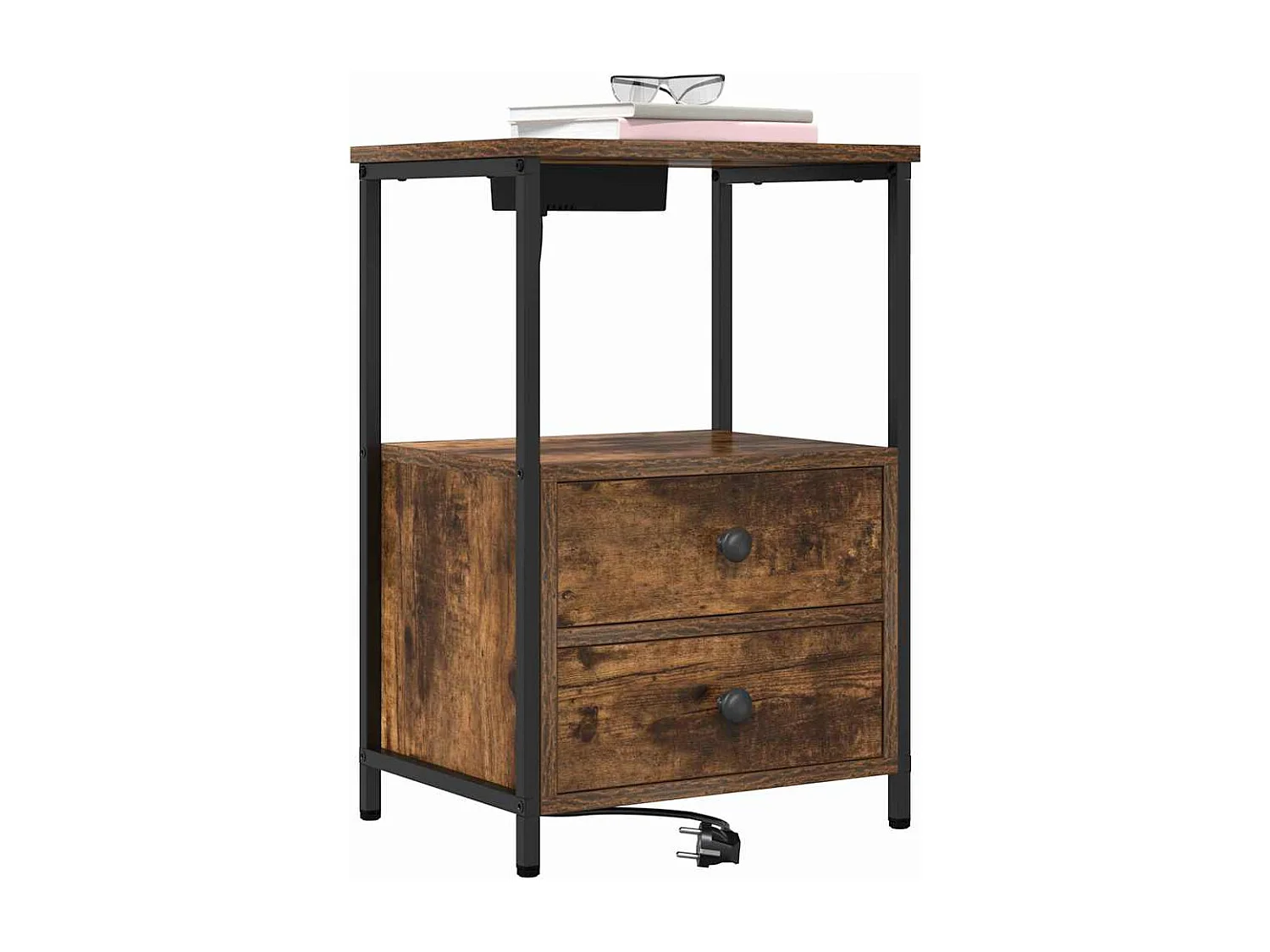 Nachttisch-Beistelltisch Geräucherte Eiche 40 x 31 x 60 cm Holzwerkstoff SHL95905